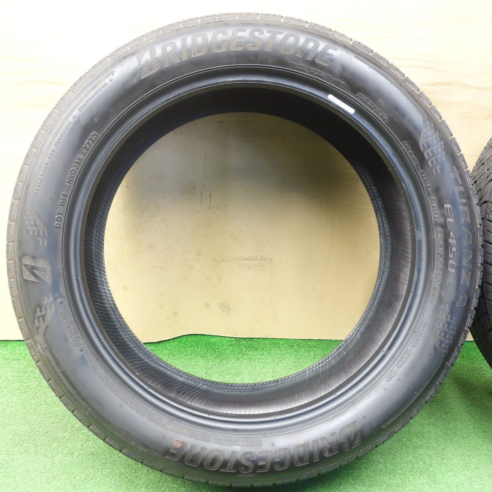 ほぼ新車外し！25年☆235/50R19 ブリヂストン トランザ EL450 タイヤ 
