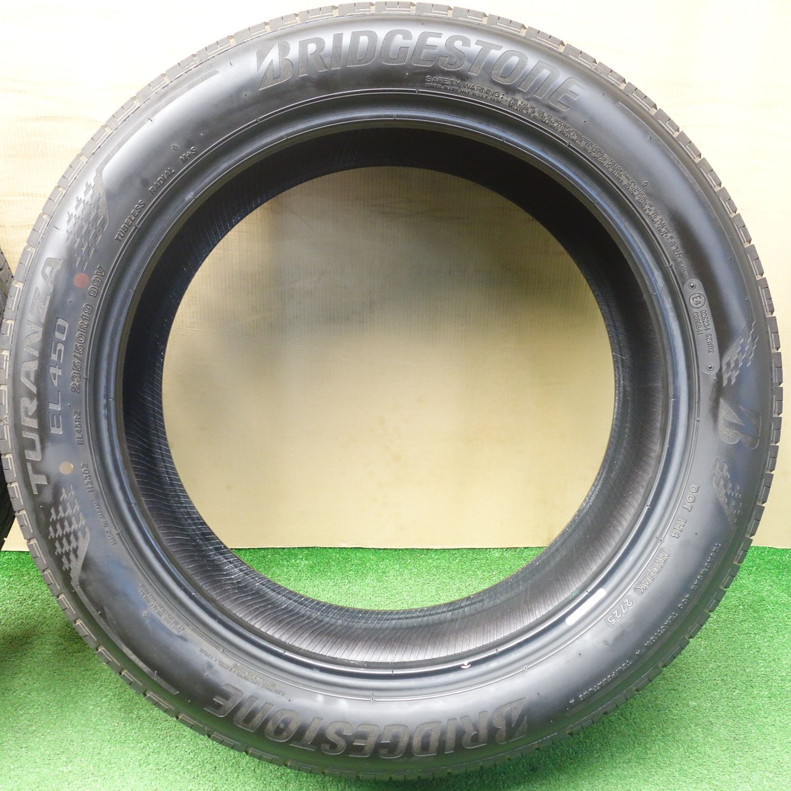 ほぼ新車外し！25年☆235/50R19 ブリヂストン トランザ EL450 タイヤ