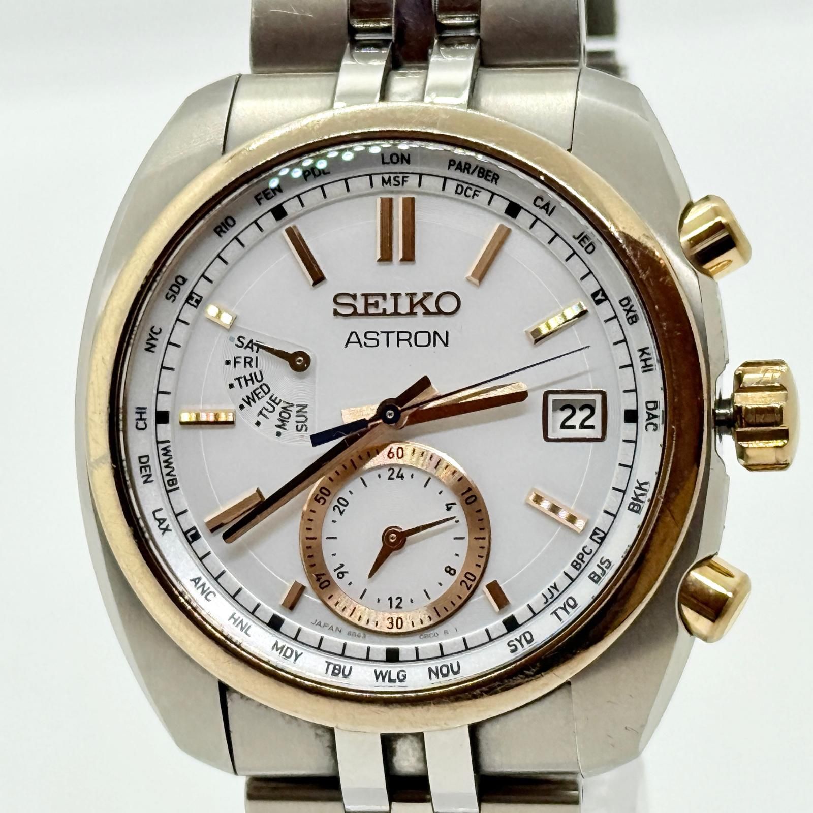 SEIKO セイコー ASTRON アストロン 8B63-0AZ0 ホワイト ソーラー電波 
