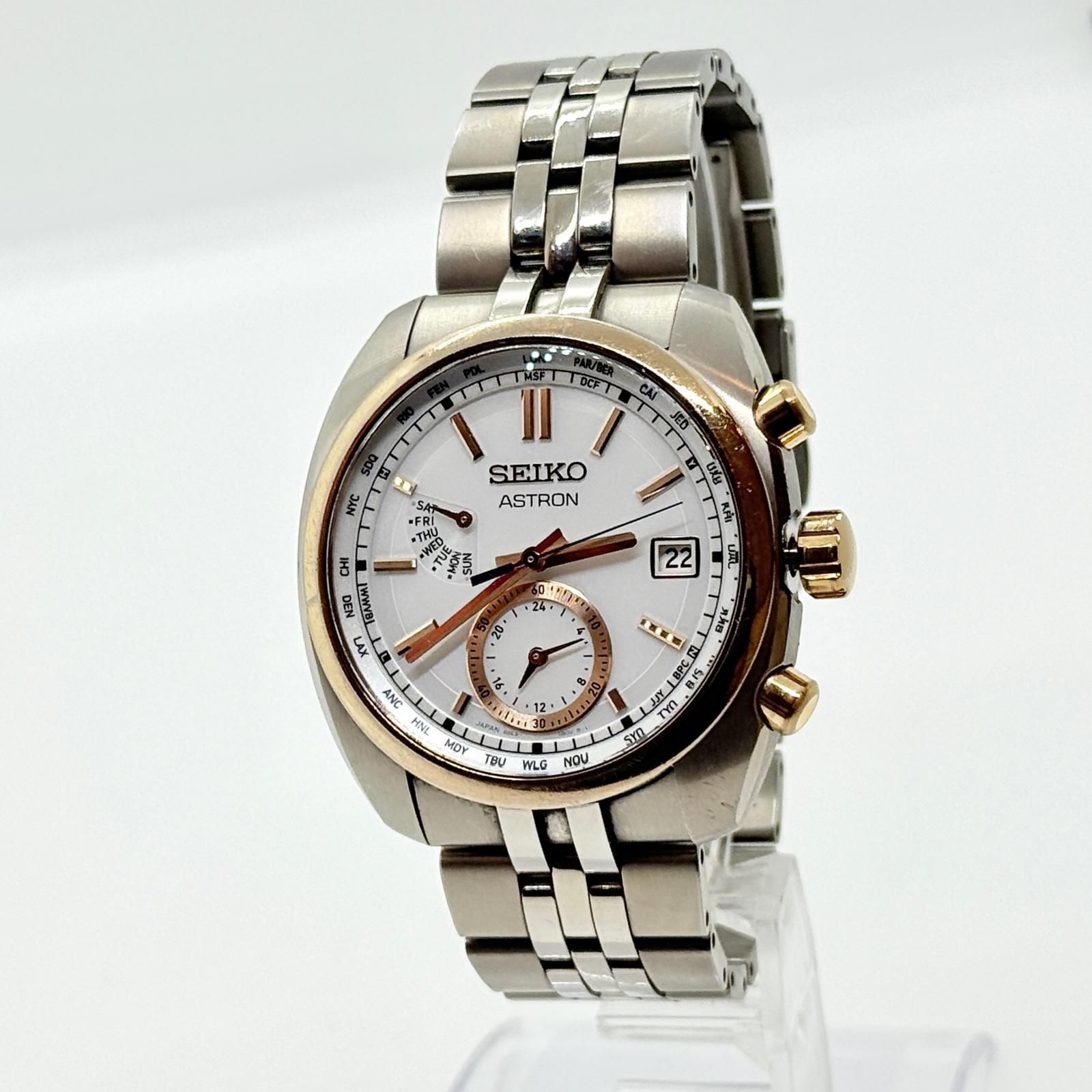 SEIKO セイコー ASTRON アストロン 8B63-0AZ0 ホワイト ソーラー電波 