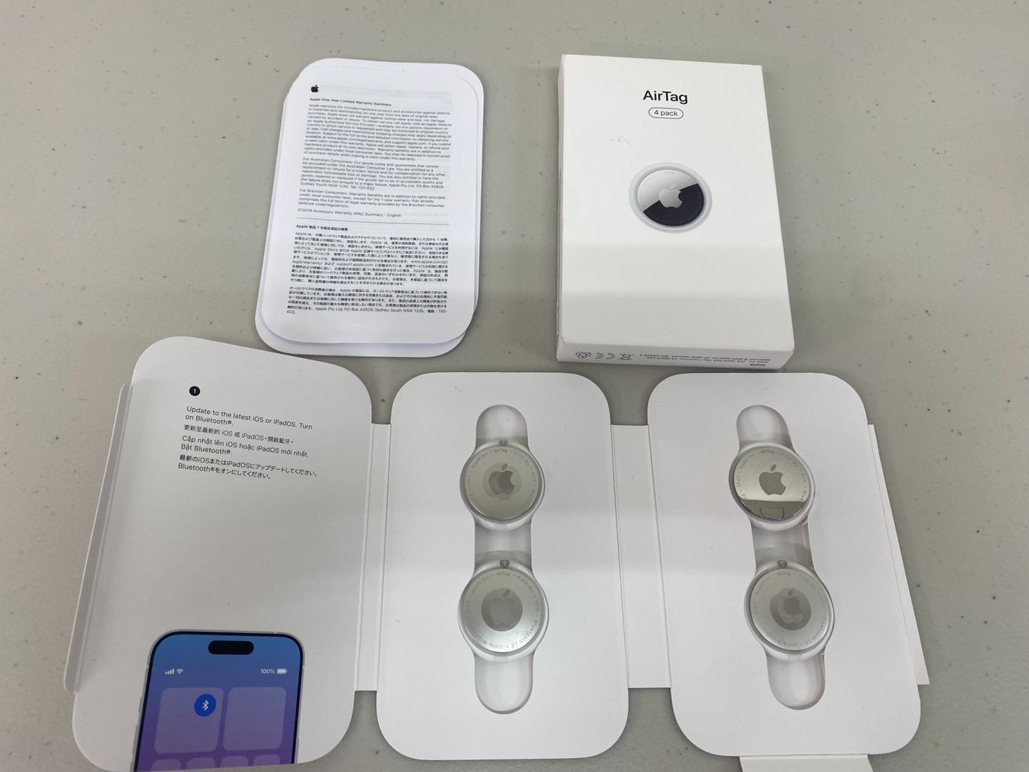 Apple AirTag 4個(未使用3+使用1) - メルカリ