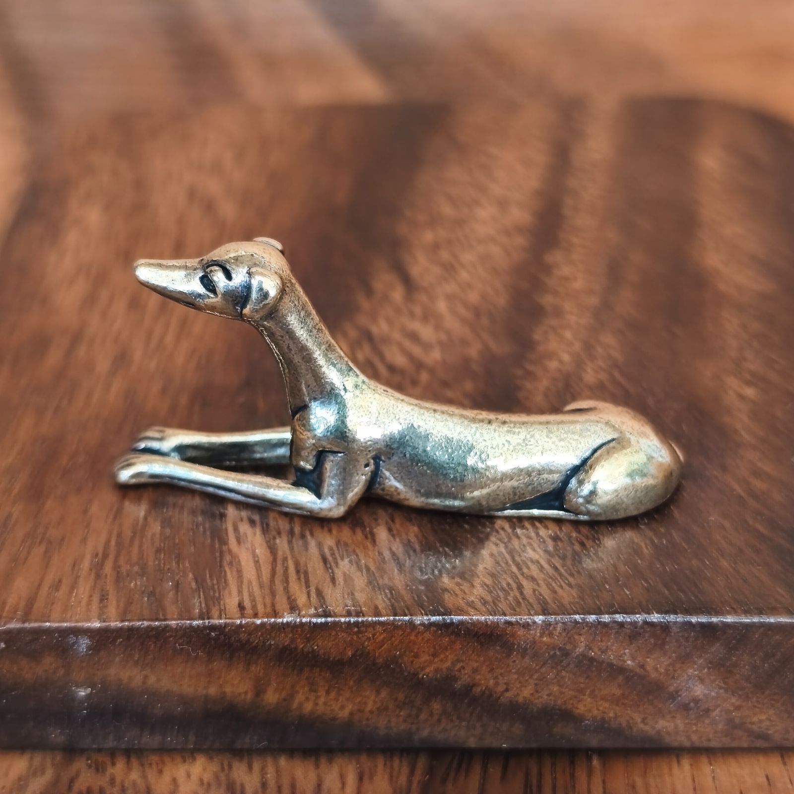 A95 真鍮製 犬のオブジェ ウィペット グレイハウンド 置物