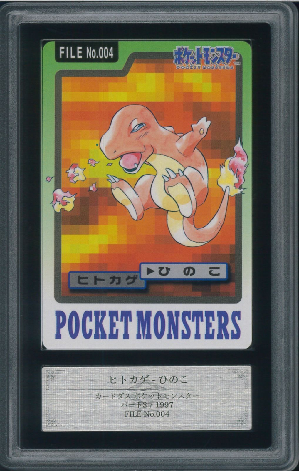 ARS10＋ ヒトカゲ ひのこ カードダス FILE No.004 ポケモンカード