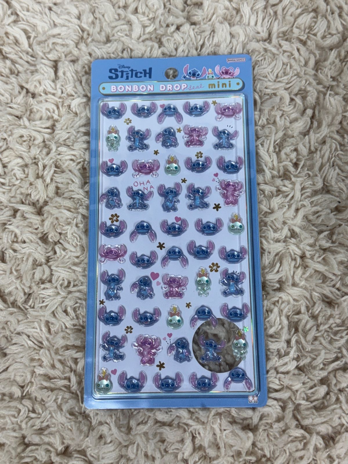 24時間以内発送 スティッチ ボンボンドロップシール ミニ 正規品 新品
