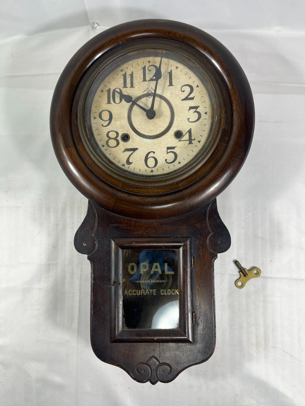 ジャンク品　TAKANO CLOCK MANUFACTORY　OPAL ACCURATE CLOCK ゼンマイ　振り子　掛時計　時計　掛け時計　柱時計　振り子　インテリア　アンティーク　ヴィンテージ　ビンテージ　レトロ