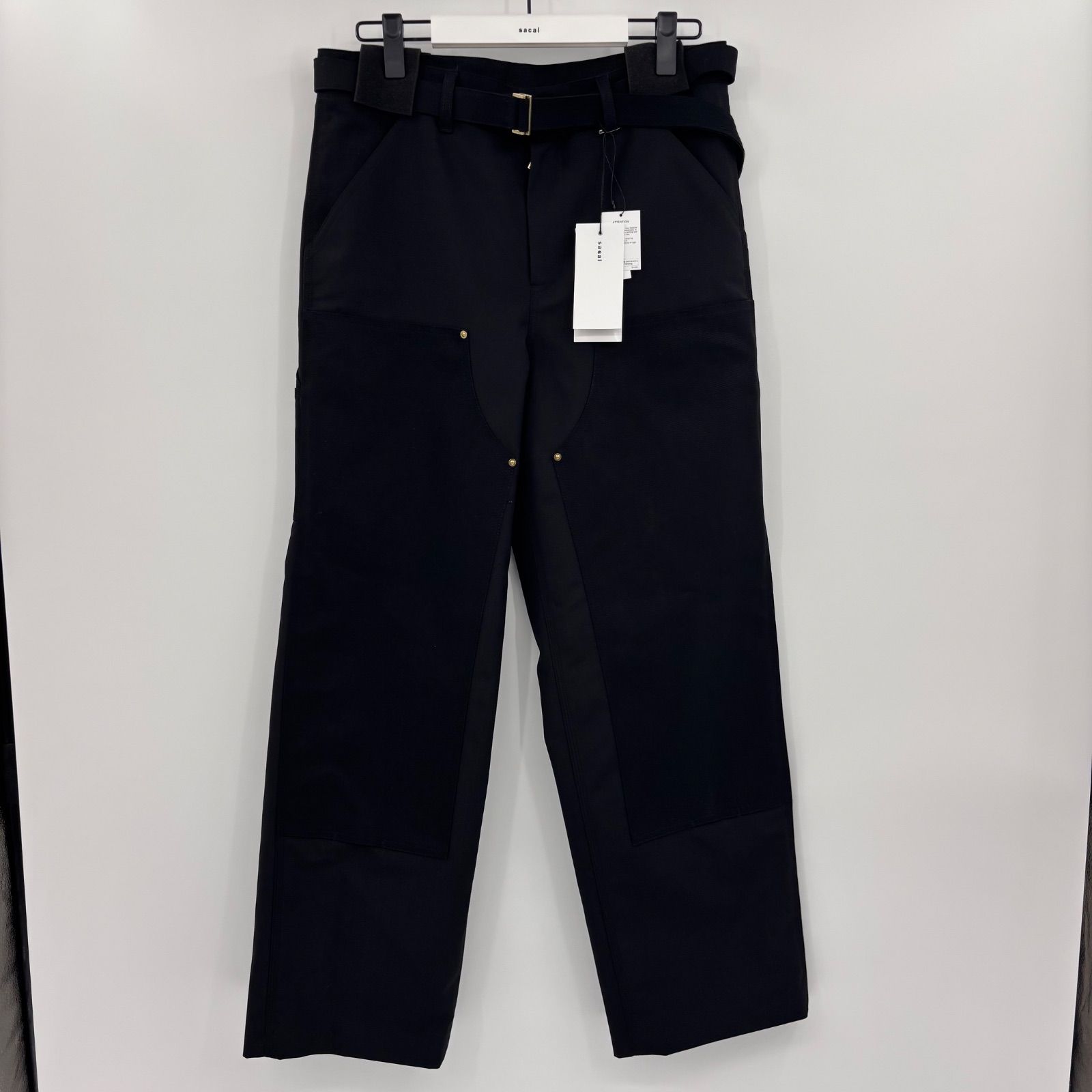 SACAI サカイ × カーハート ダブルニーパンツ 黒 3 新品未使用 x 