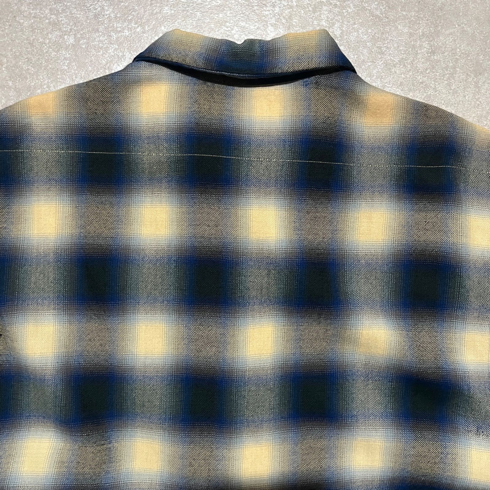 キムタク着用 50s ヴィンテージ オンブレ ブルー チェック シャツ 木村