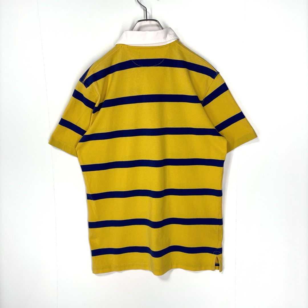 ポロラルフローレン 半袖 ラガーシャツ 太ボーダー ポニー刺繍 Sサイズ