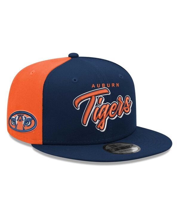 ニューエラ メンズ アクセサリー 帽子 New Era Mens Navy Auburn Tigers Outright 9FIFTY Snapback Hat Navy ネイビー