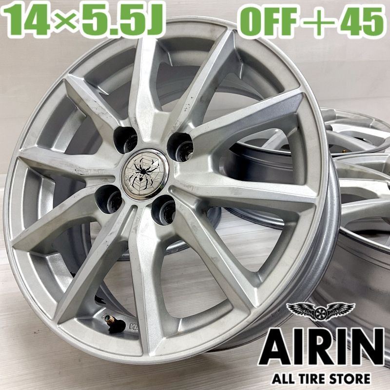 中古 14インチ アルミ Euro speed SPIDER-5 4本セット ヴィッツ 中古 14インチ アルミ Euro speed SPIDER-5 4本セット ヴィッツ
