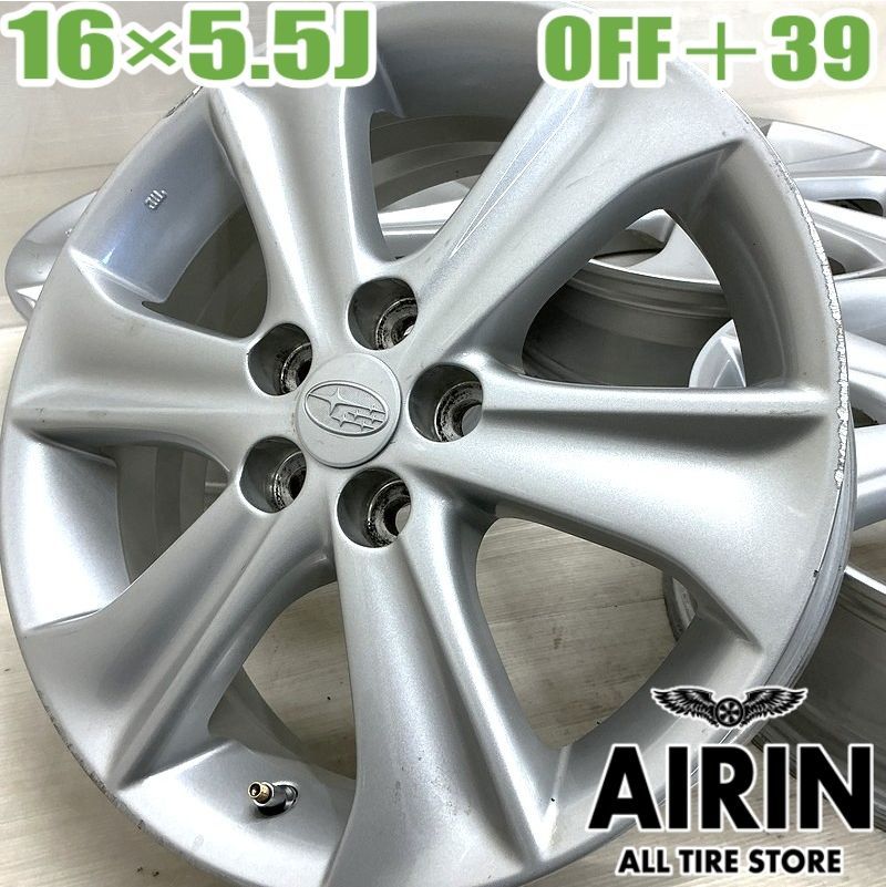 中古 16インチ アルミ スバル トレジア 純正 4本セット トレジア 
