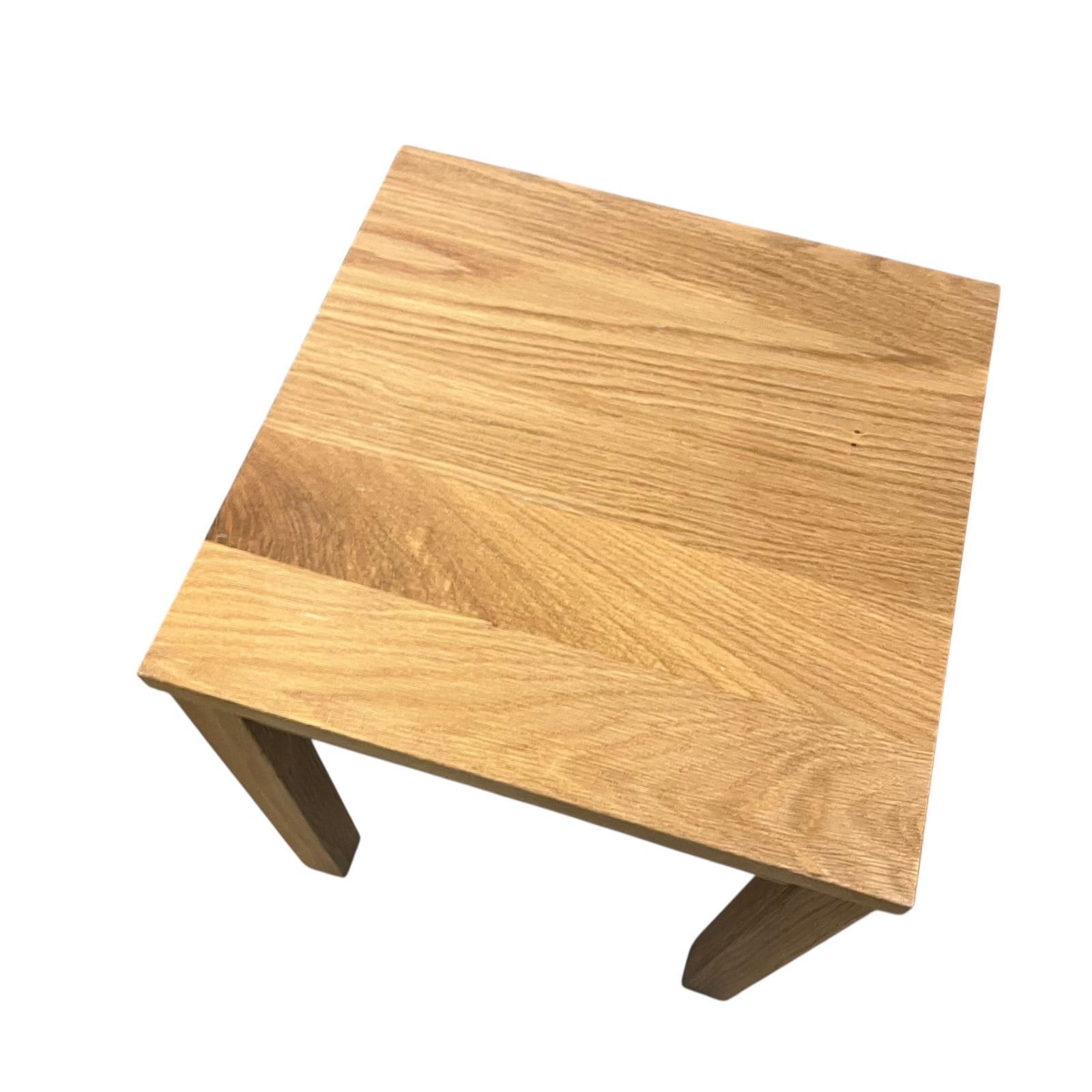 中古○MUJI/無印良品○無垢材 サイドテーブル ベンチ 板座オーク材