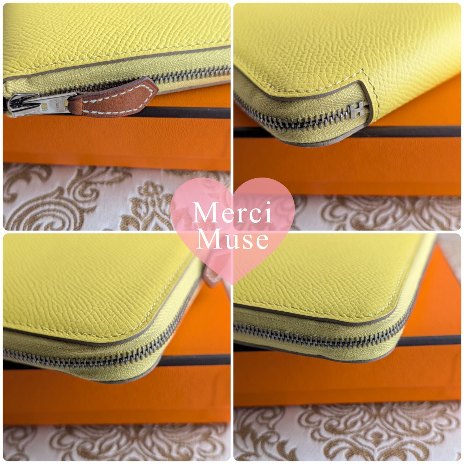 ❤未使用品❤アザップロング シルクイン ライム エプソン エルメス D刻印 長財布 MerciMuse メルシーミューズ ❤未使用品❤アザップロング シルクイン ライム エプソン エルメス D刻印 長財布 MerciMuse メルシーミューズ