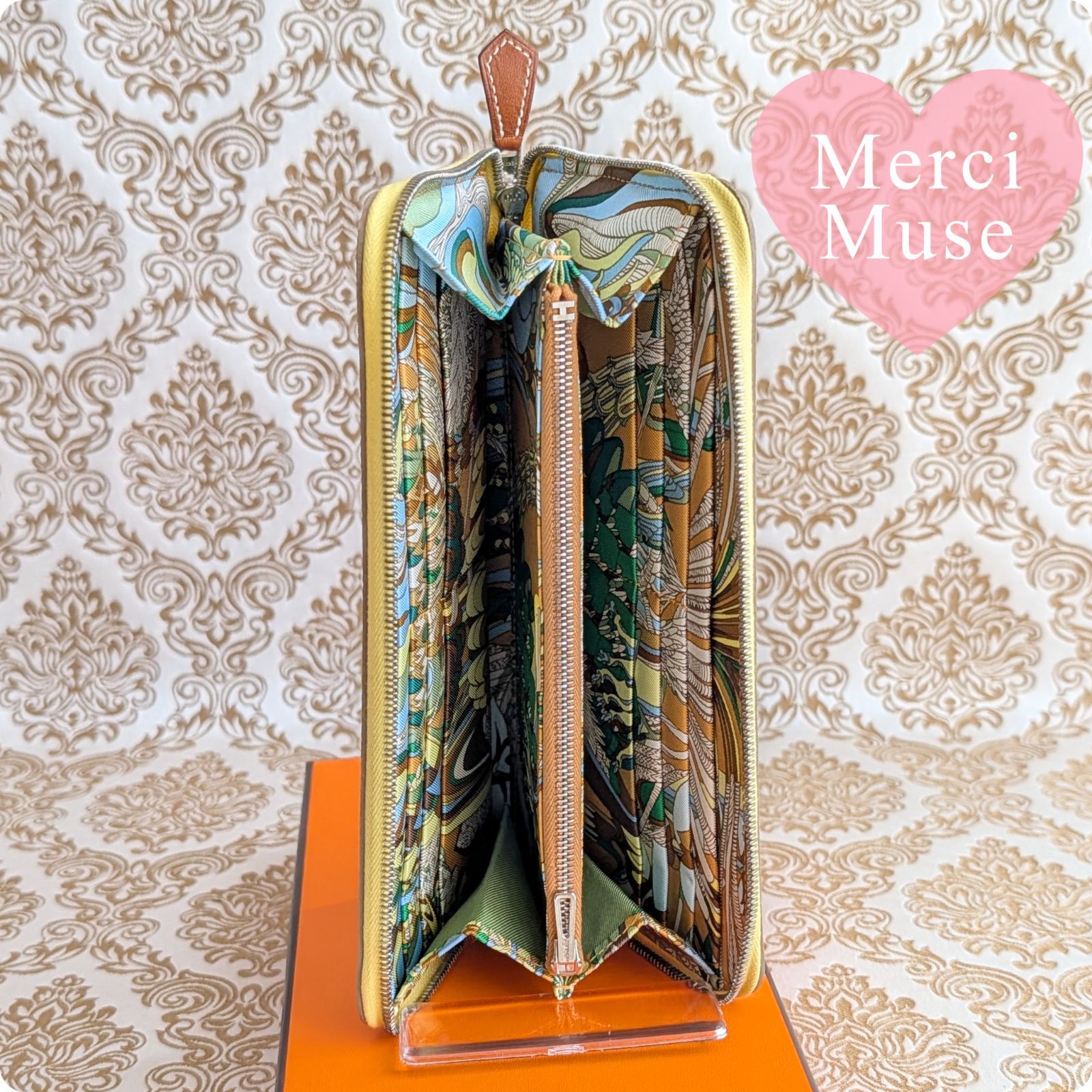 ❤未使用品❤アザップロング シルクイン ライム エプソン エルメス D刻印 長財布 MerciMuse メルシーミューズ ❤未使用品❤アザップロング シルクイン ライム エプソン エルメス D刻印 長財布 MerciMuse メルシーミューズ
