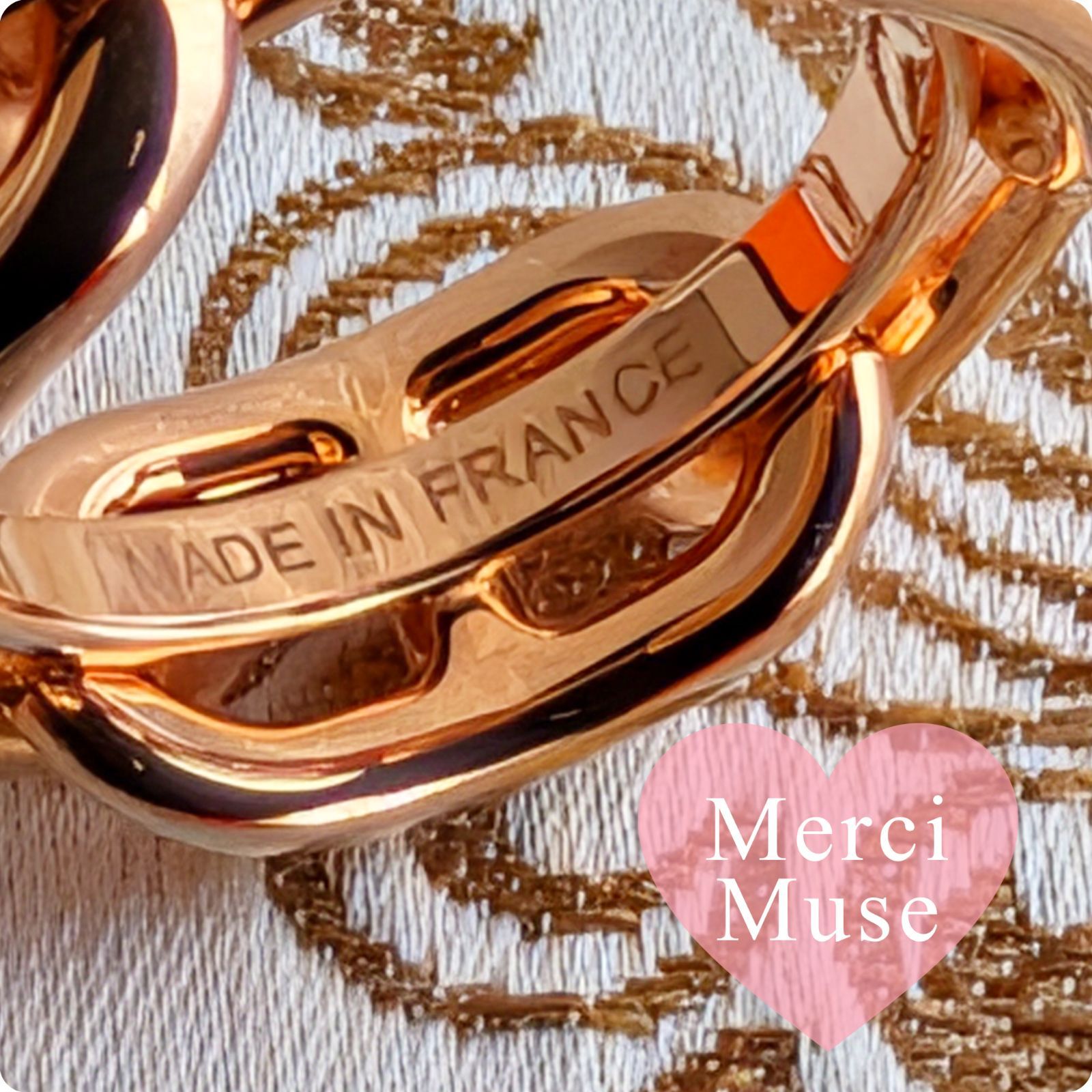 ❤未使用品❤レアカラーのスカーフリング シェーヌダンクル ピンク