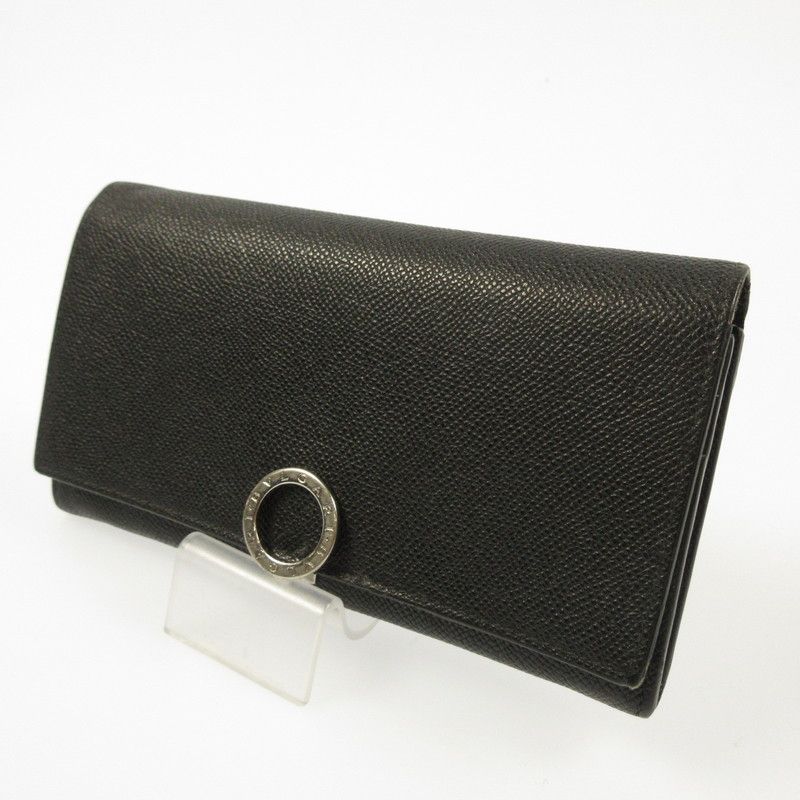 姫路東店】 中古 BVLGARI | ブルガリ 二つ折り財布 289378 ブラック