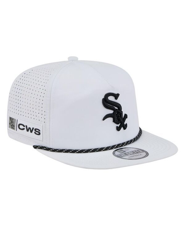 ニューエラ メンズ アクセサリー 帽子 New Era Mens White Chicago White Sox Perforated Golfer Snapback Hat White ホワイト