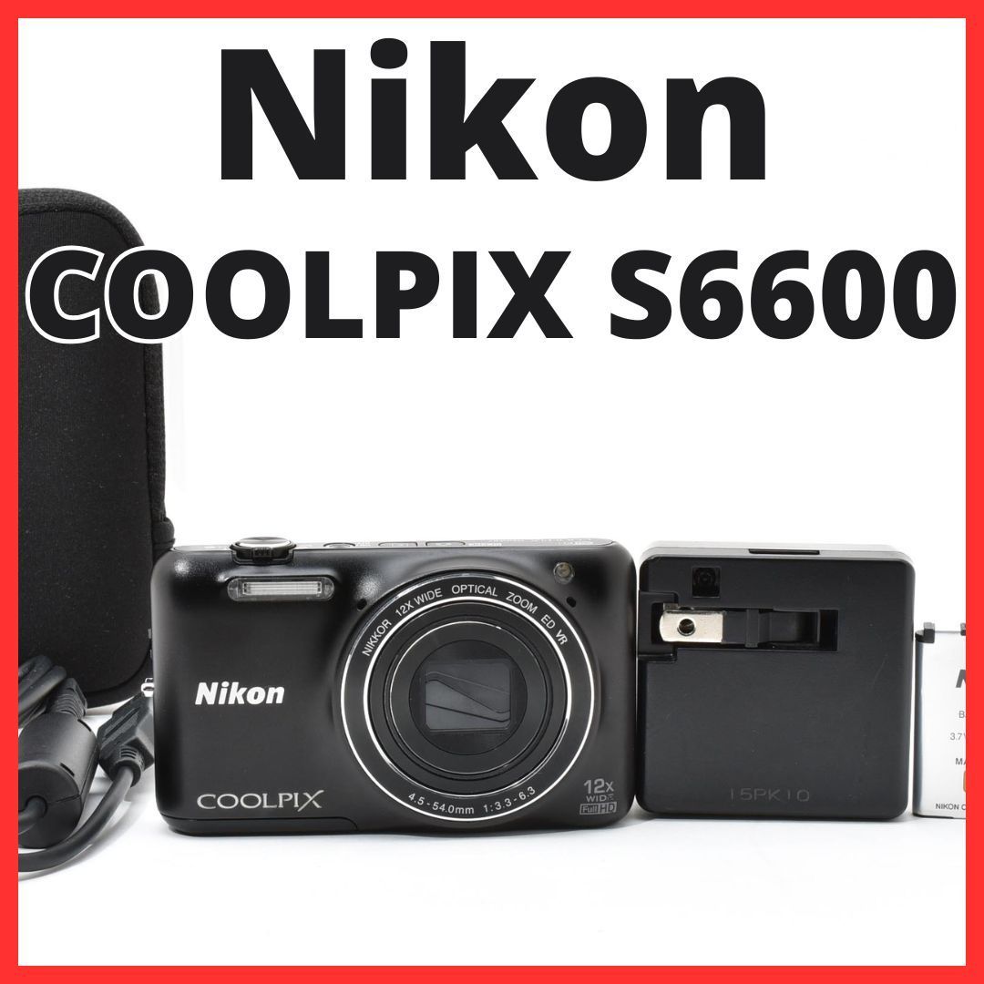 C07[7422]16 ニコン Nikon COOLPIX S6600 ブラック - メルカリ