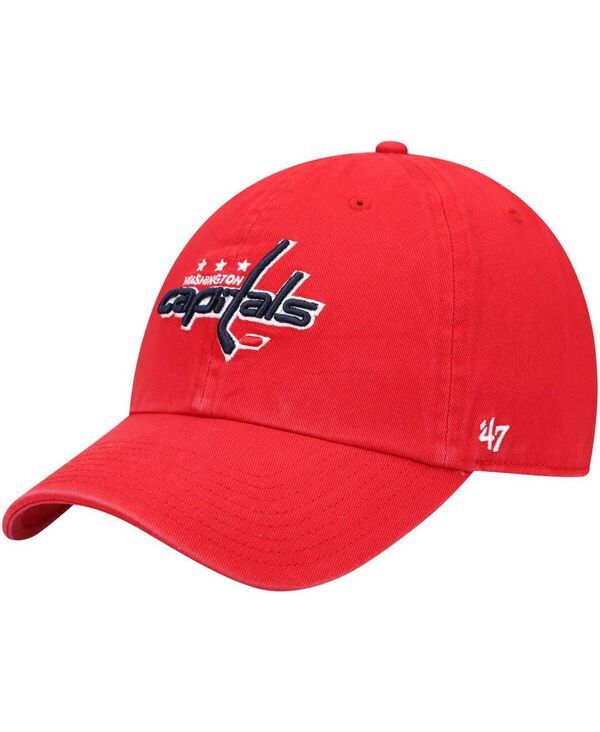 47 ブランド メンズ アクセサリー 帽子 キャップ 47 Brand Mens Red Washington Capitals Team Clean Up Adjustable Hat Red レッド