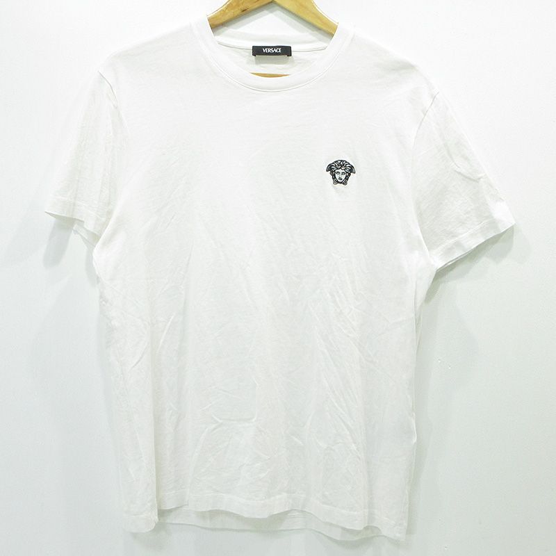 三重本店】 中古 VERSACE | ヴェルサーチ ロゴ刺繍半袖Tシャツ