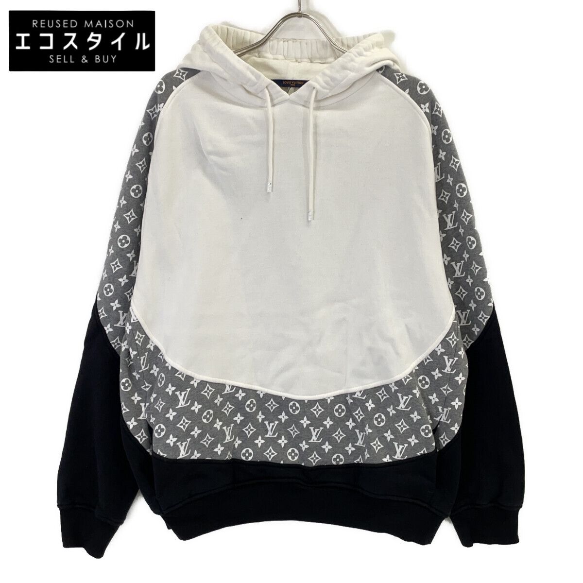 LOUIS VUITTON ルイヴィトン 20SS 1A5VHW ﾎﾜｲﾄ×ﾌﾞﾗｯｸ ﾓﾉｸﾞﾗﾑ ｻｰｸﾙ ｶｯﾄ