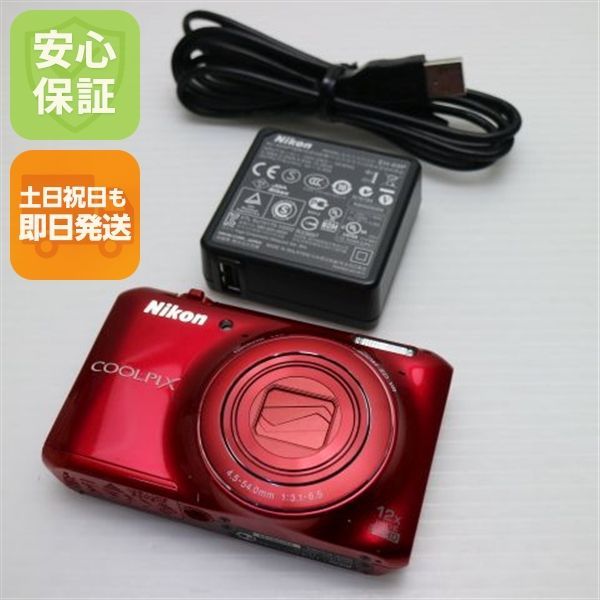 超美品 COOLPIX S6400 グロッシーレッド 即日発送 デジカメ Nikon