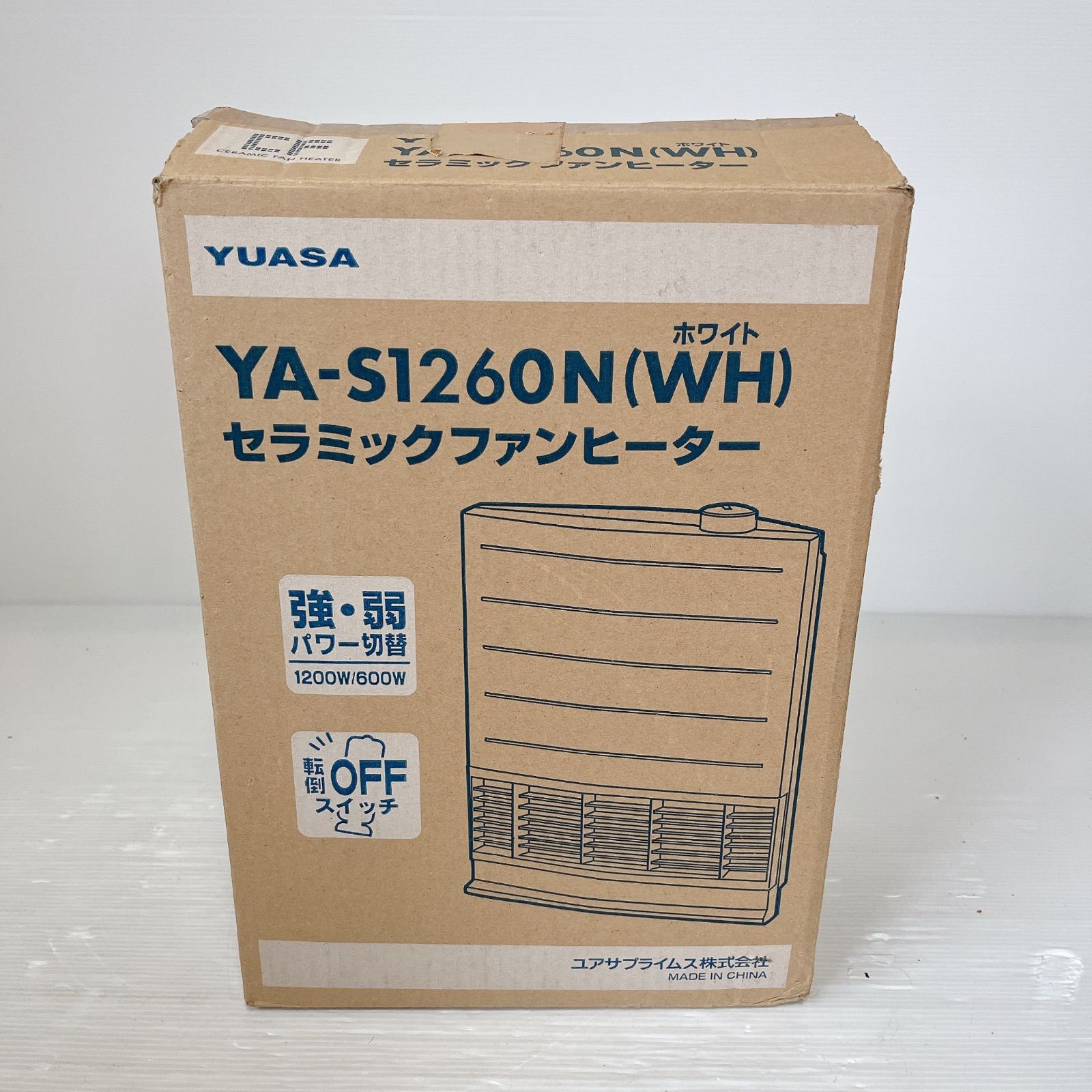 YUASA YA-S1260N(WH) セラミックファンヒーター #1470-0224-4 ホワイト 