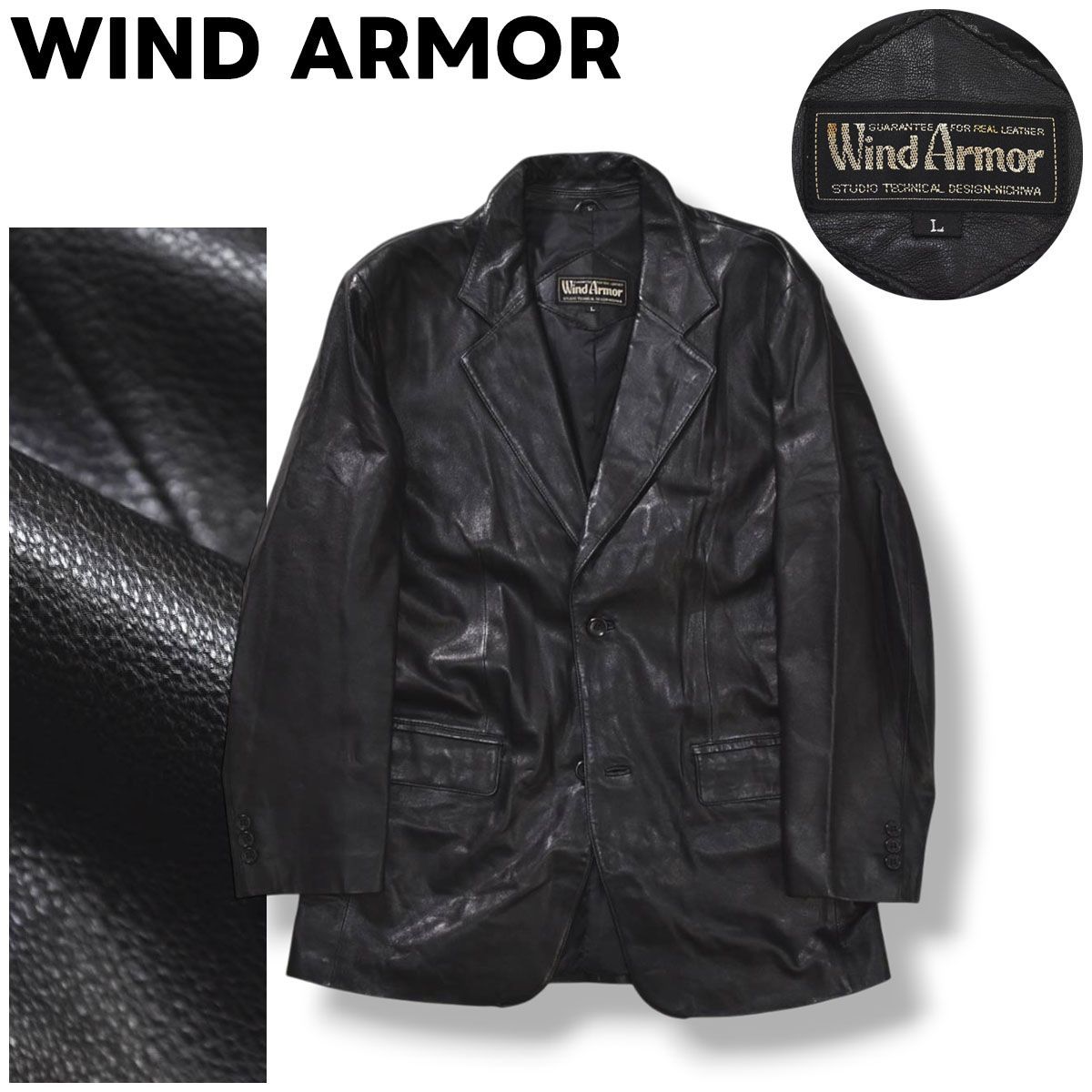 本革 90s ヴィンテージ ウィンドアーマー WIND ARMOR イタリア製