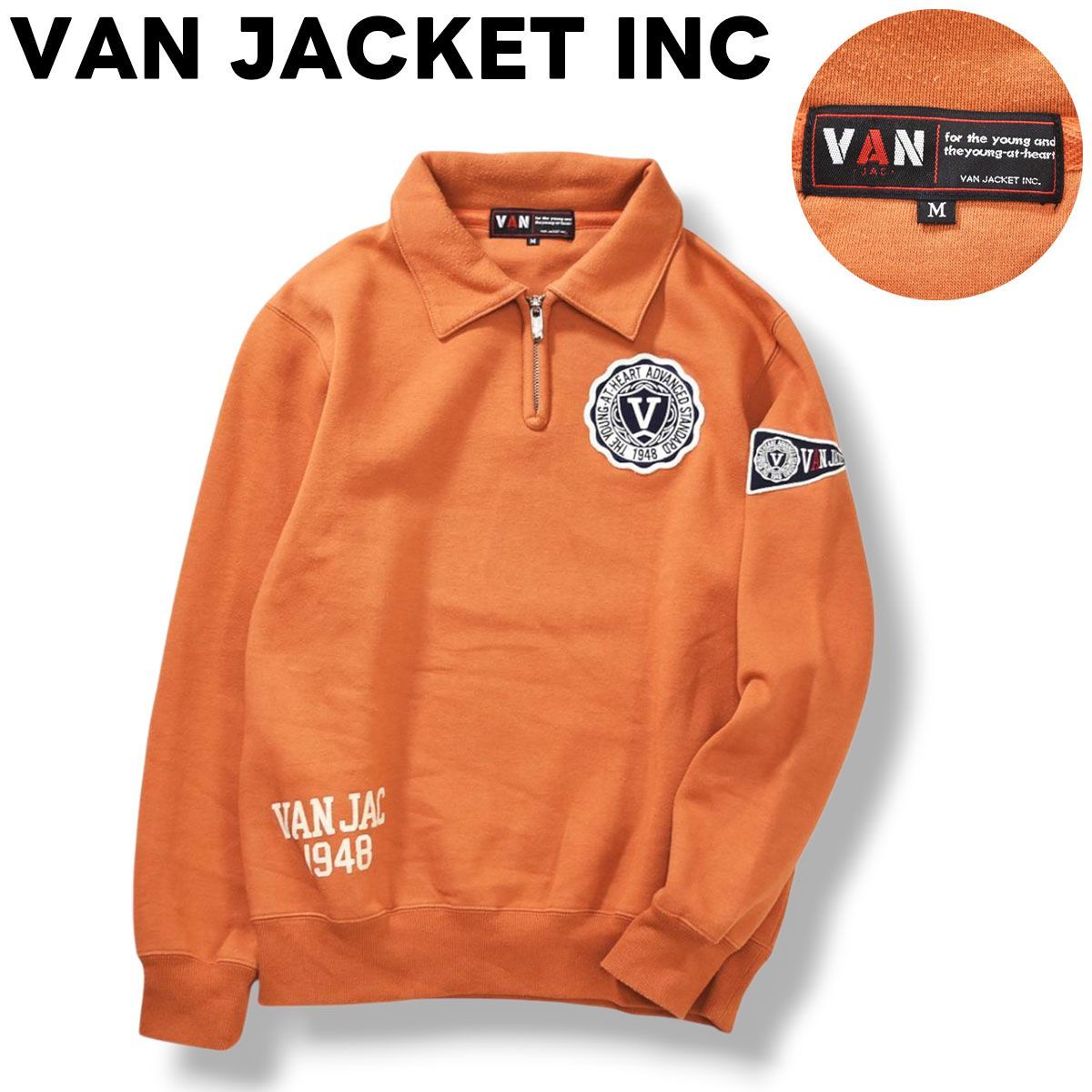 定番】 ヴァン ヂャケット VAN JACKET INC ハーフジップ スウェット 