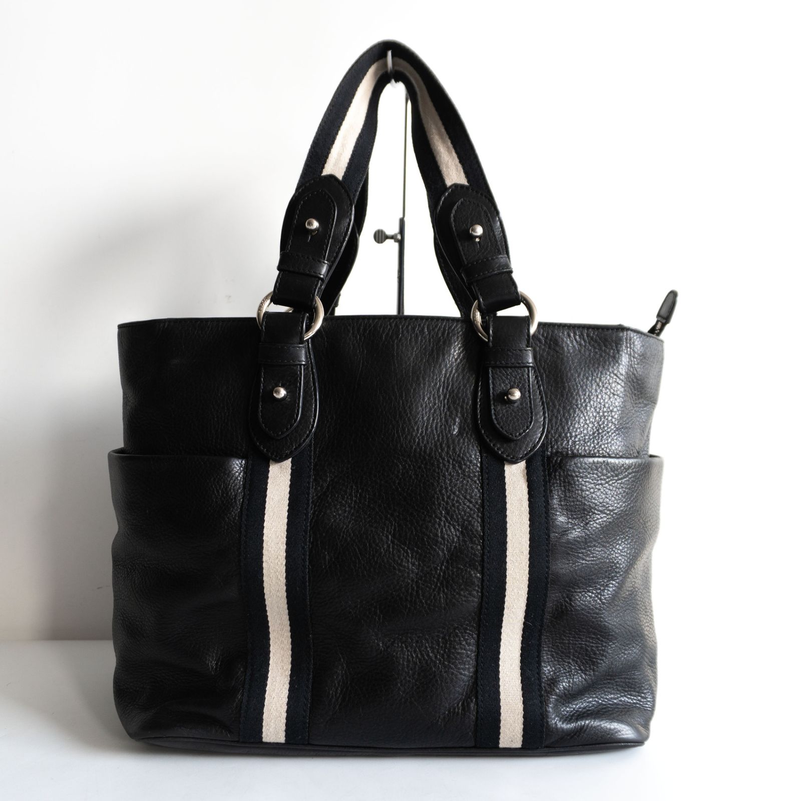 定番】BALLY 【レザー トートバッグ】ブラック トレインスポッティング