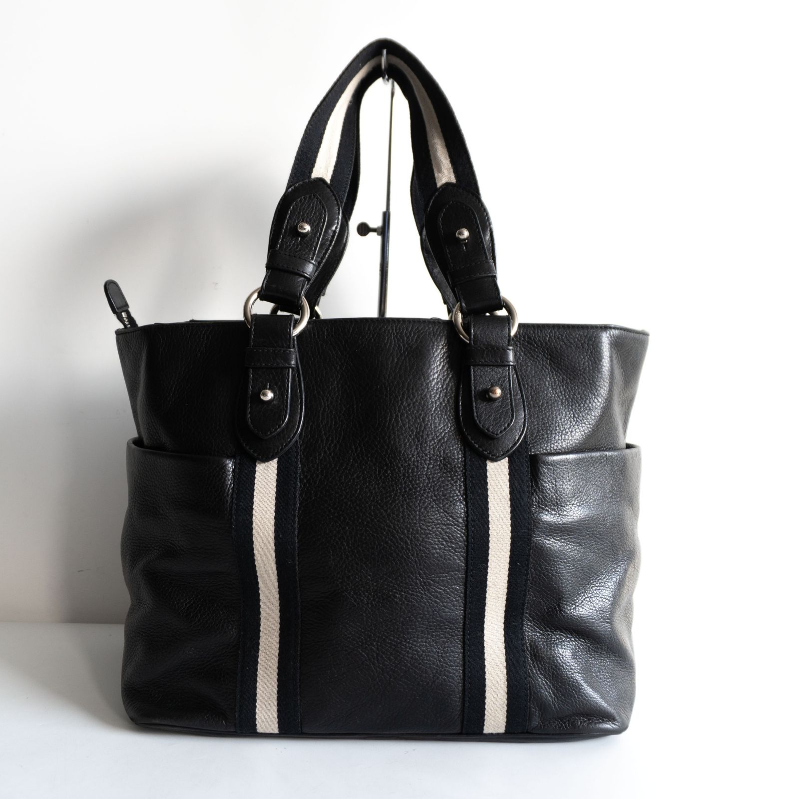 定番】BALLY 【レザー トートバッグ】ブラック トレインスポッティング
