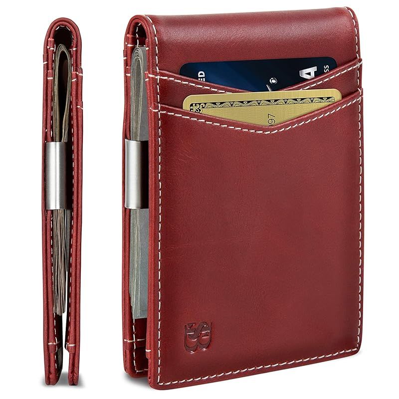 【新品】 Serman Brands(サーマンブランド) マネークリップ財布 - メンズ スリム フロントポケット RFIDブロック カードホルダー ミニマリスト 二つ折り, Slim 0
