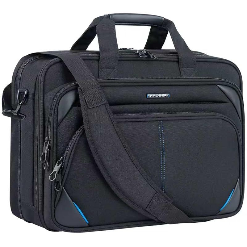 【新品】 KROSER ノートパソコン用バッグ ノートパソコン用ブリーフケース ノートパソコン用メッセンジャーバッグ (ブラックブルー) 1 6,792円