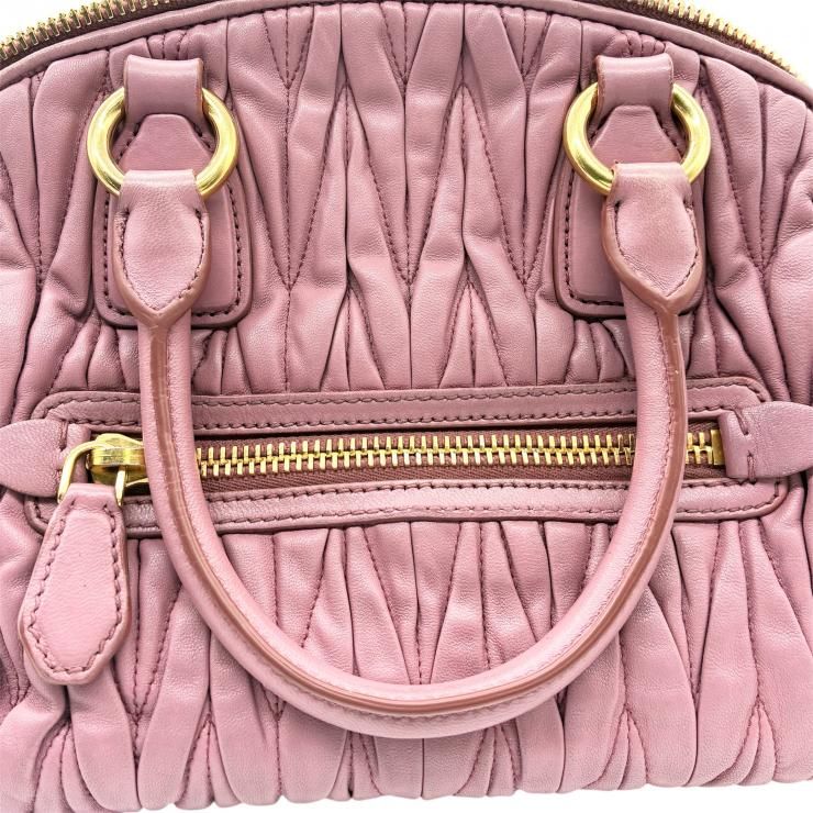 MIUMIU ミュウミュウ ショルダーバッグ マテラッセ レザー ピンク 2way