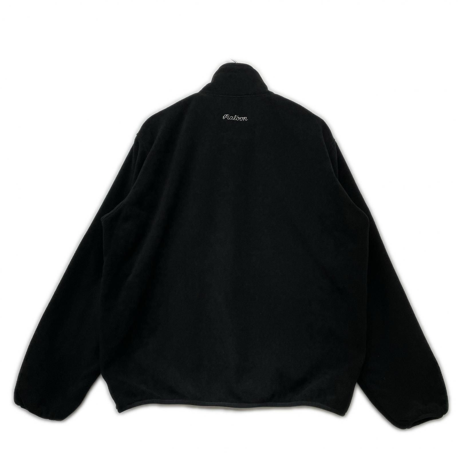 中古 メンズ マルボンゴルフ MALBON GOLF ハーフジップアウター M 黒 ブラック ネイバーフッド 完売品 レア フリースジャケット