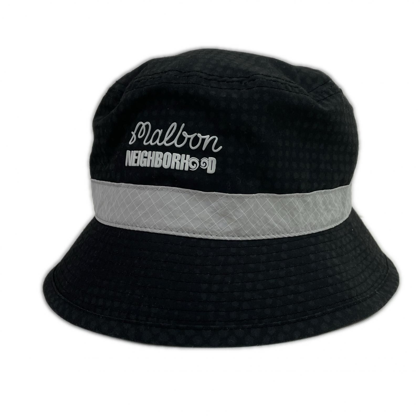 中古 マルボンゴルフ MALBON GOLF バケットハット L 黒 ブラック