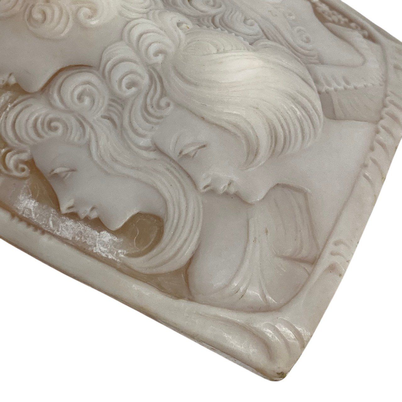 カメオ/ルース/シェルカメオ/特大/約100.0mm×80.0mm/貴婦人/少女