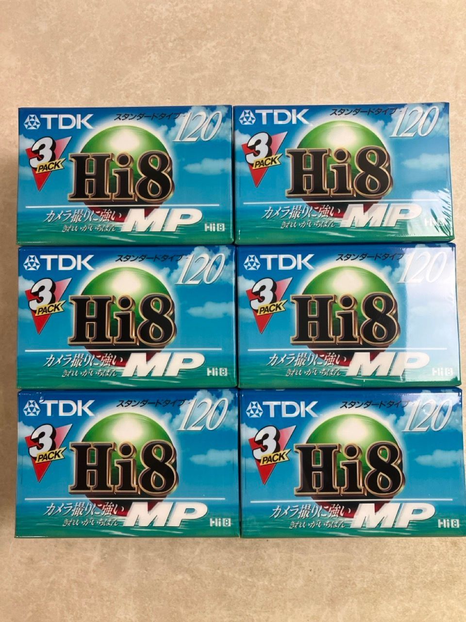 未開封 TDK Hi8 MP120 ビデオカセットテープ 3パックx6 P6-120HMPR