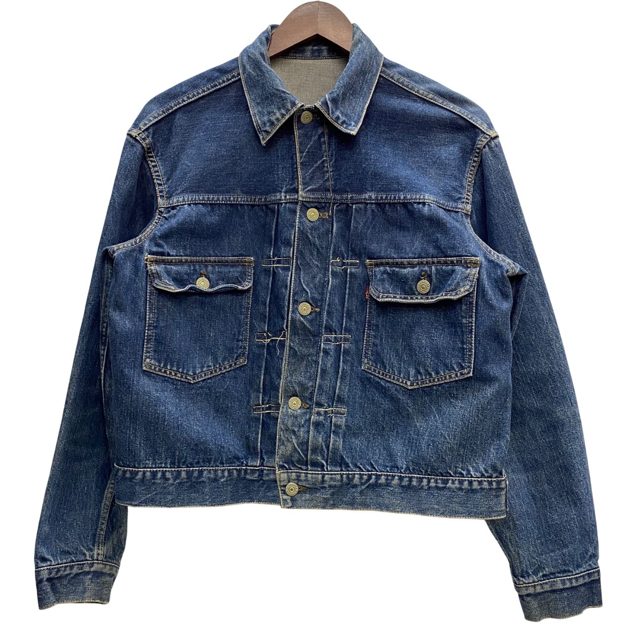 リーバイス Levi's 50's 507XX 2nd 革パッチ ハギ付き 帯下シングル 銅