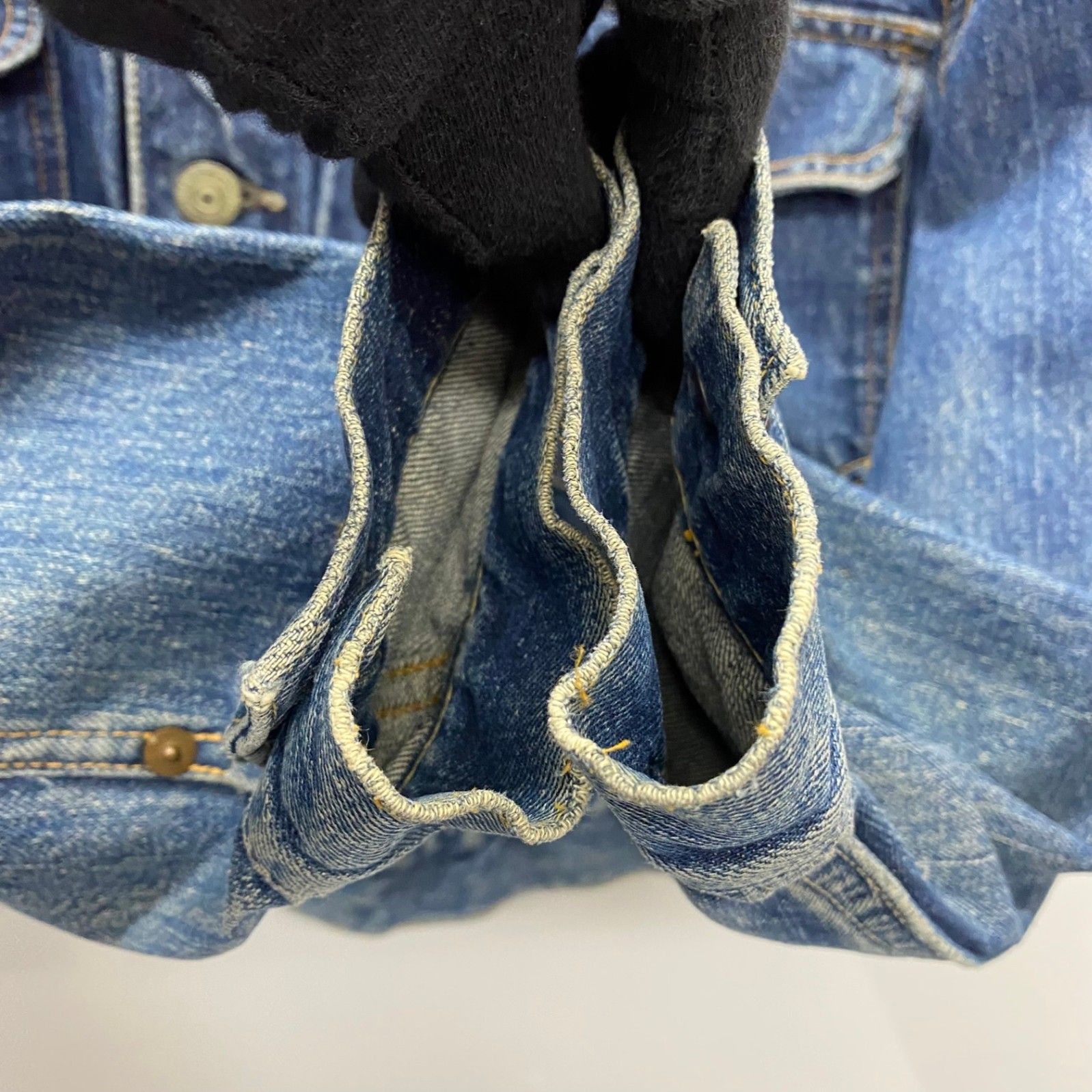 リーバイス Levi's 50's 507XX 2nd 革パッチ ハギ付き 帯下シングル 銅