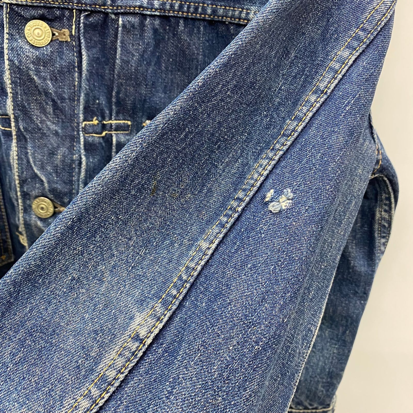 リーバイス Levi's 50's 507XX 2nd 革パッチ ハギ付き 帯下シングル 銅