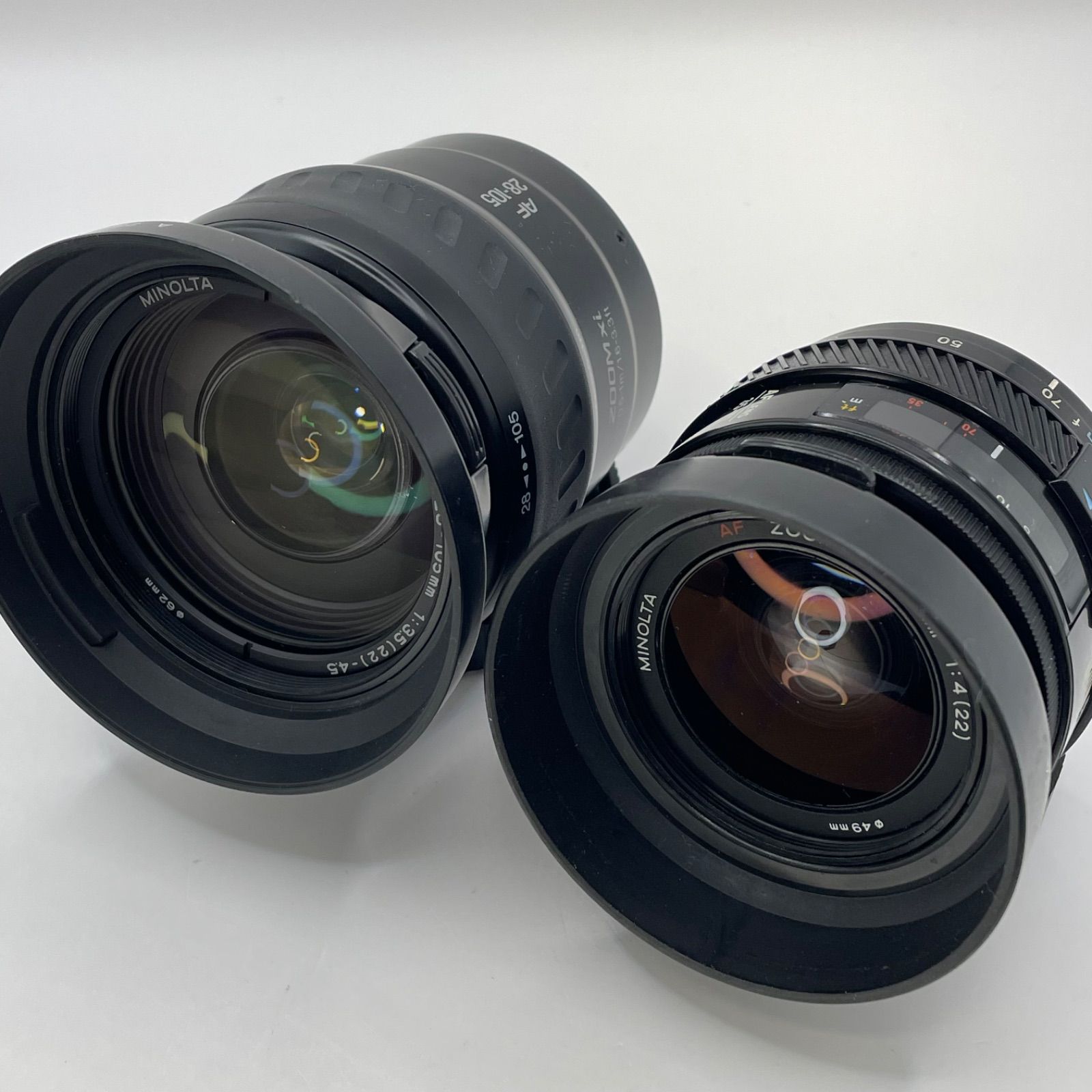 2本セット/純正フード付】ミノルタ AF 35-70mm F4 & 28-105mm F3.5-4.5 