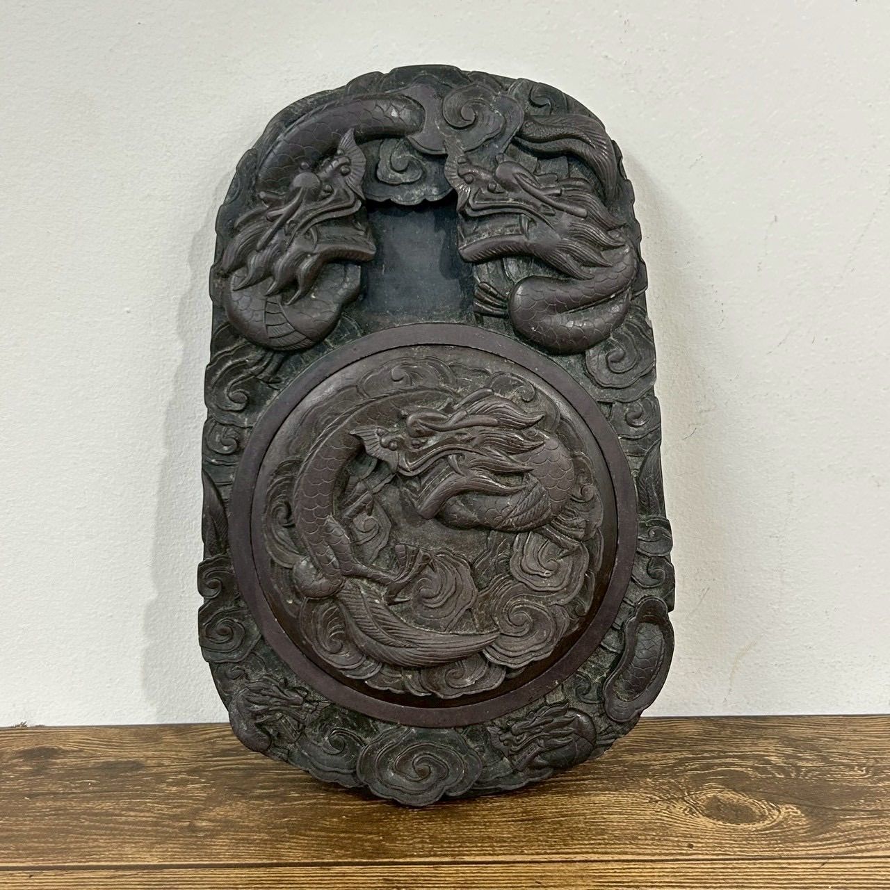 作者不明 硯 すずり 硯石 書道 2552g 2.5kg 龍 蓋付き - メルカリ