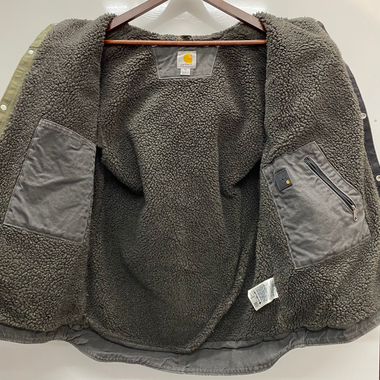 カーハート Carhartt 13年製 メキシコ製 ボア ライナー コットン