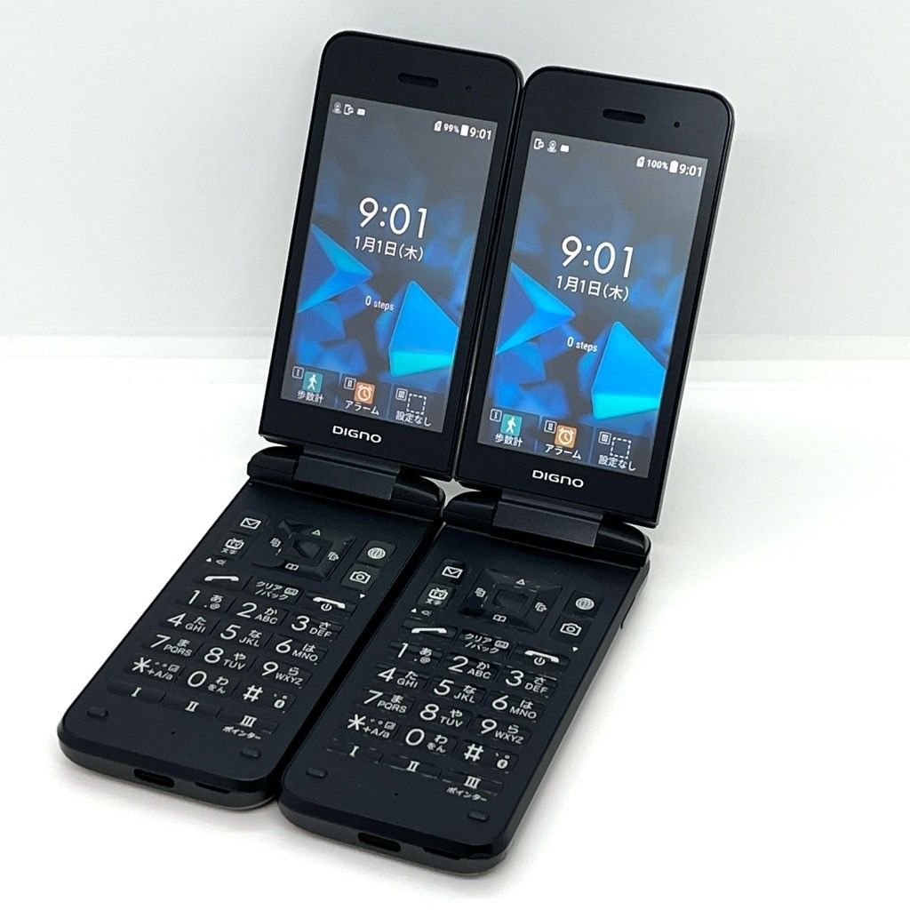 2台】DIGNO ケータイ3 902KC ソフトバンク SIMフリー ブラック 中古