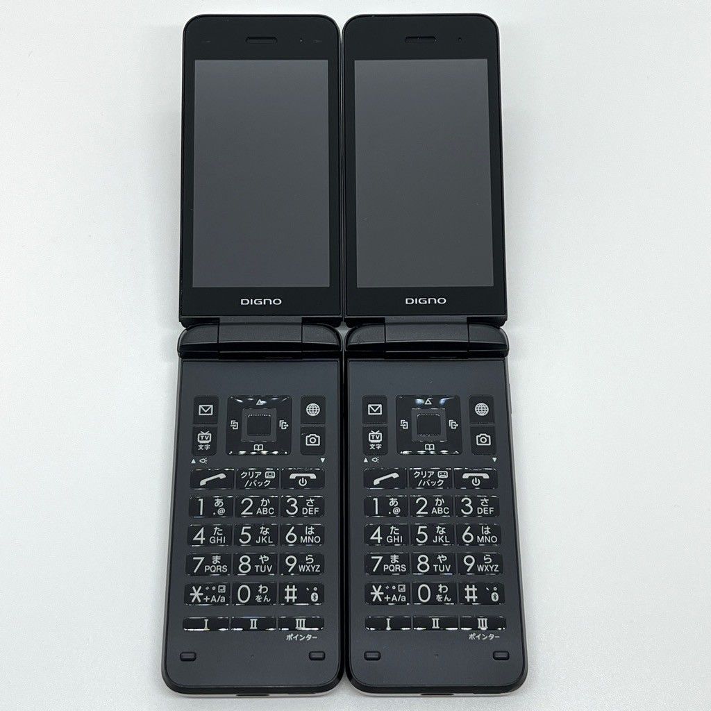 2台】DIGNO ケータイ3 902KC ソフトバンク SIMフリー ブラック 中古