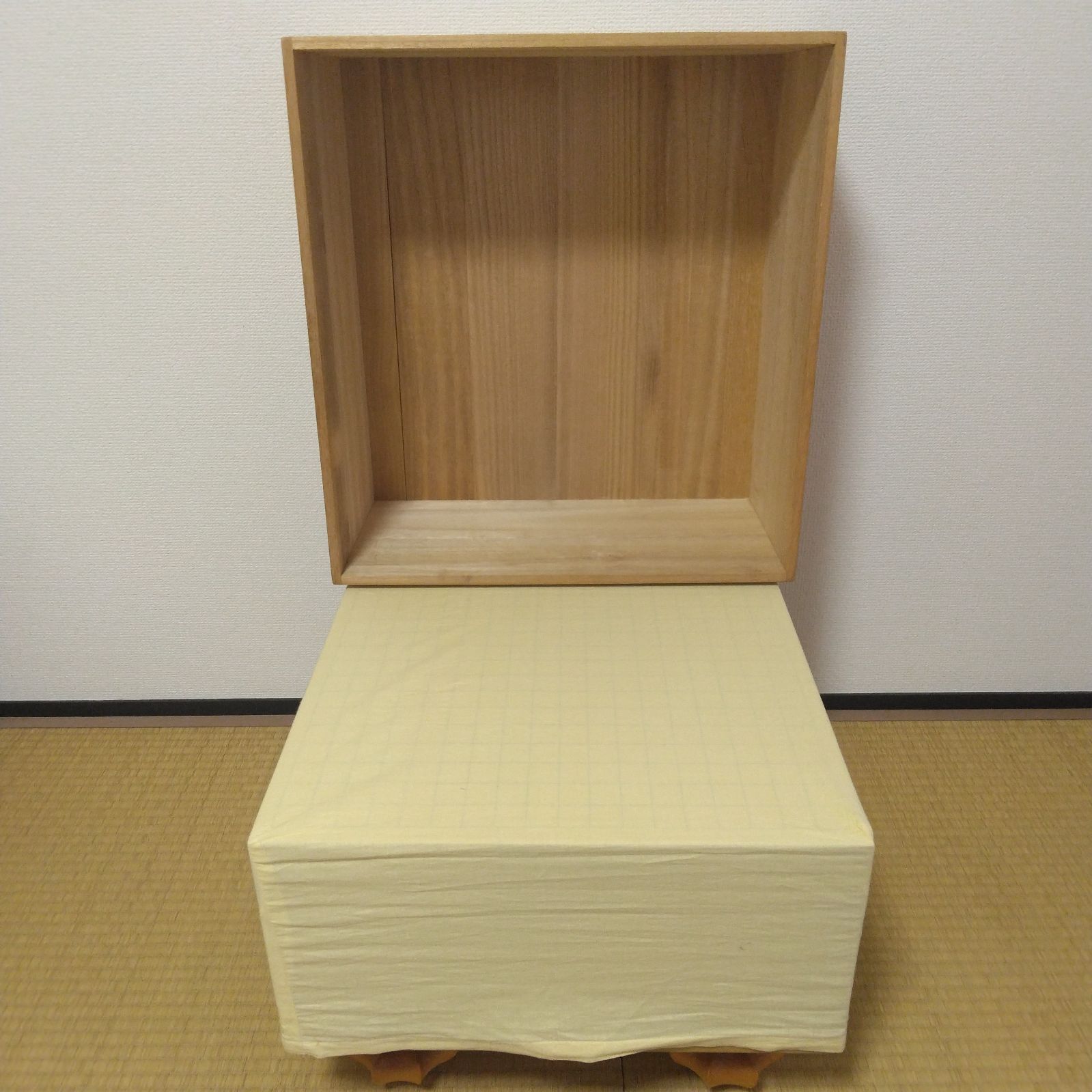 囲碁盤 碁石セット 7寸 脚付き へそあり 覆い付き - メルカリ