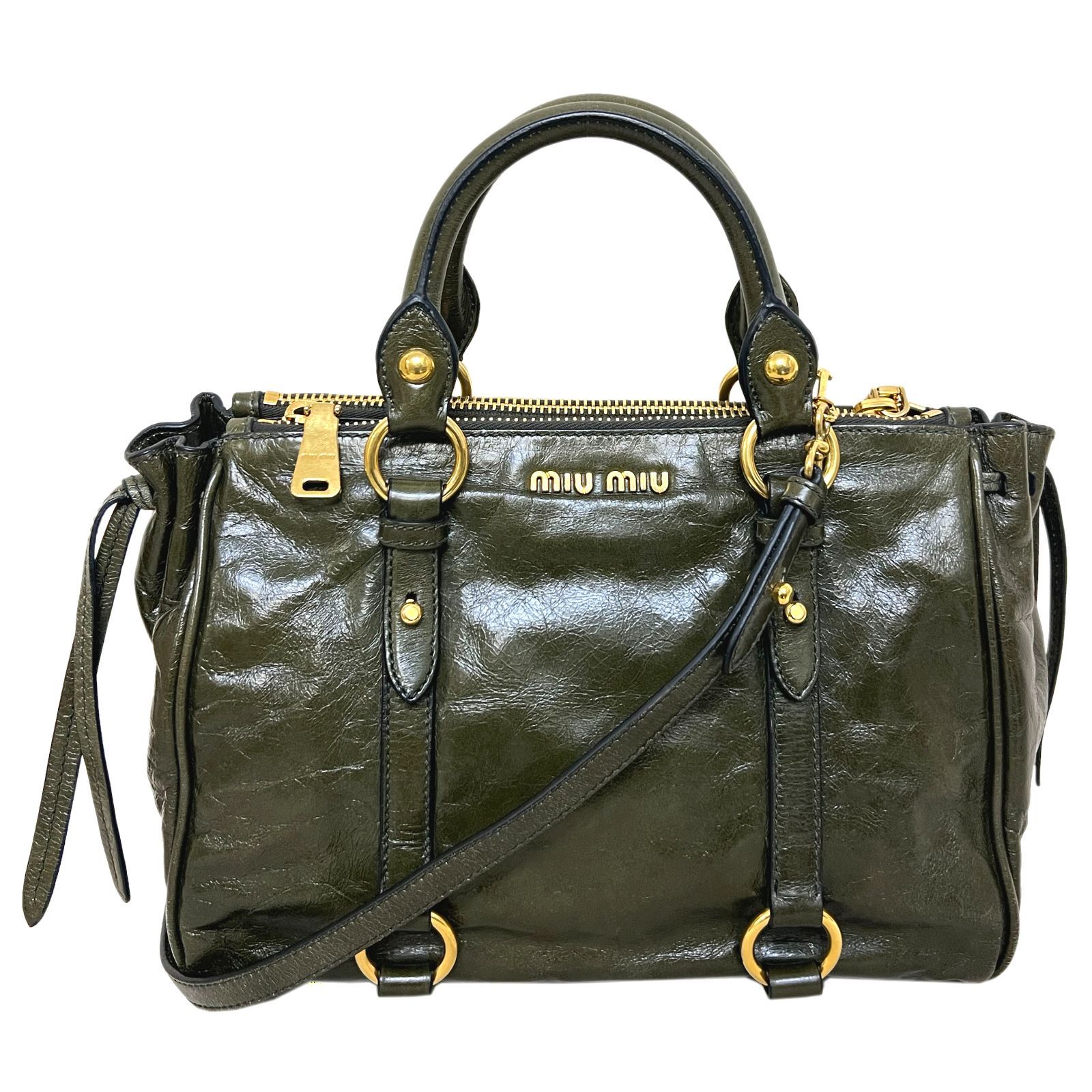 MIU MIU ミュウミュウ バッグ ヴィッテロ RN0893 ヴィンテージ レザー 