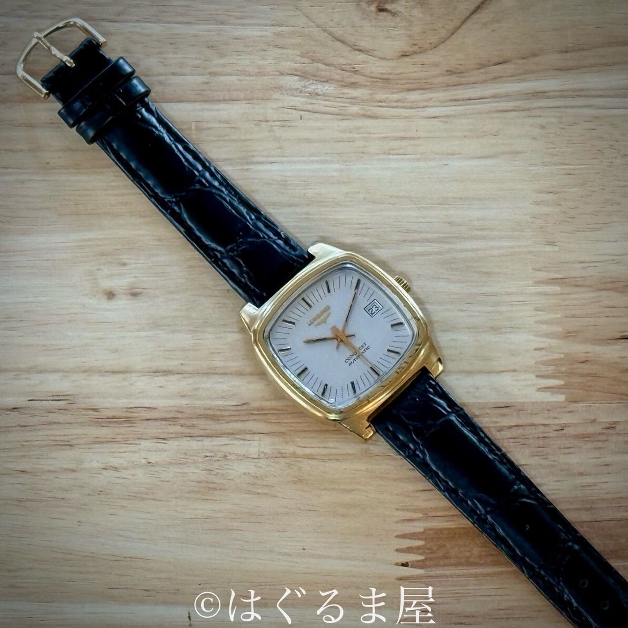 1970年代製造 ロンジン コンクエスト 金貼ケース自動巻 メンズウォッチ 