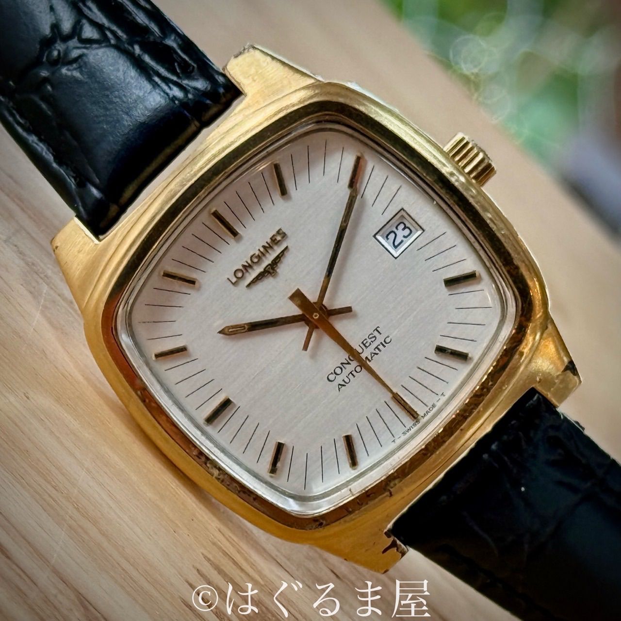 1970年代製造 ロンジン コンクエスト 金貼ケース自動巻 メンズウォッチ 